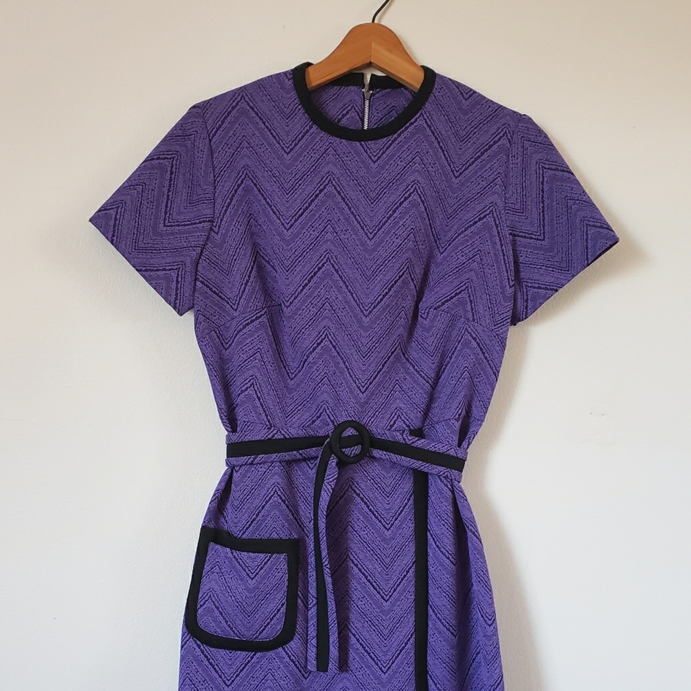 1960s vintage mod purple dress